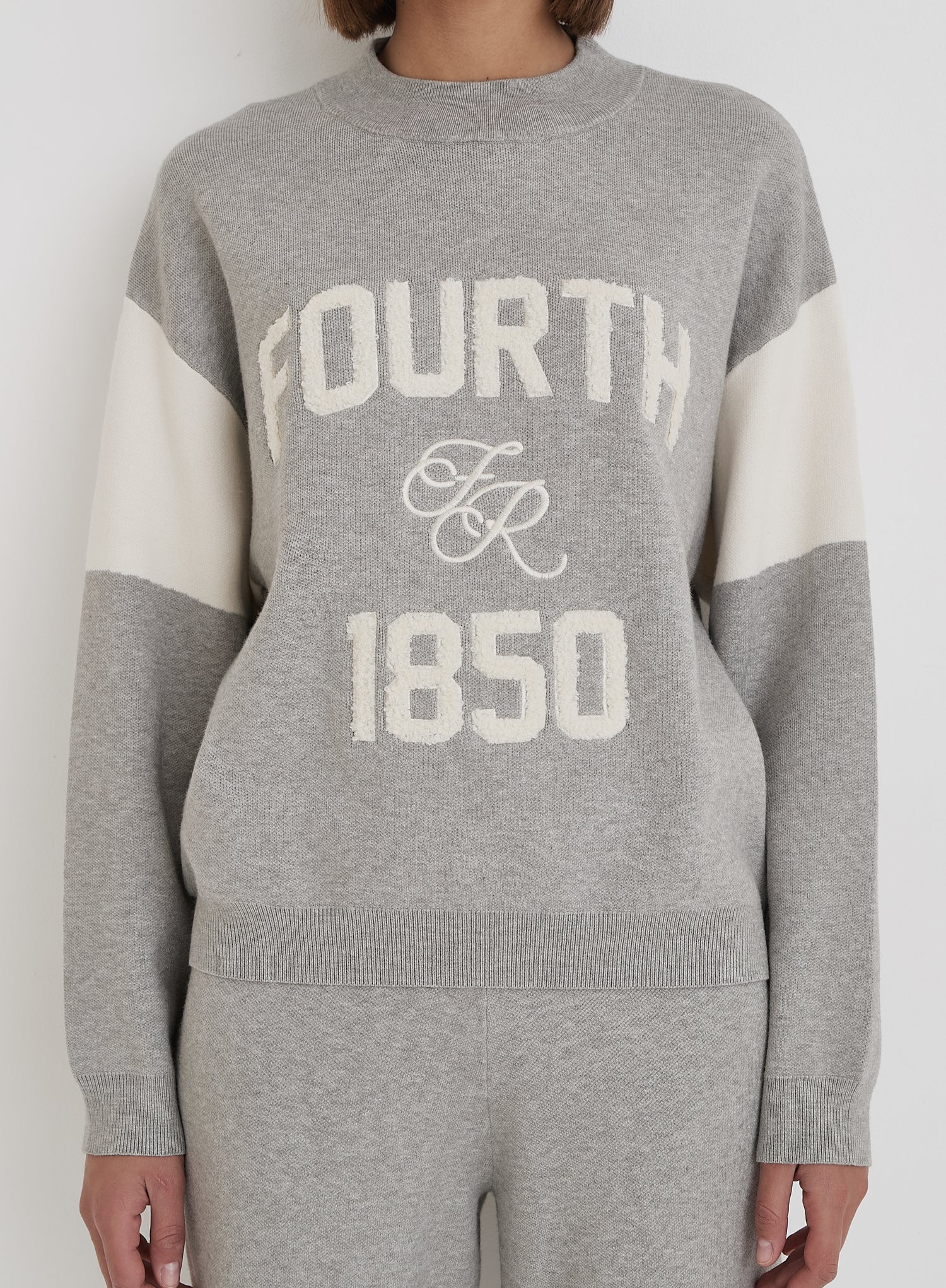 Grey Branded Knitted Jumper